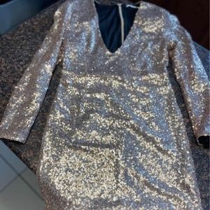 Rose Gold Sequin mini dress